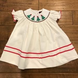 Christmas Tree smocked dress